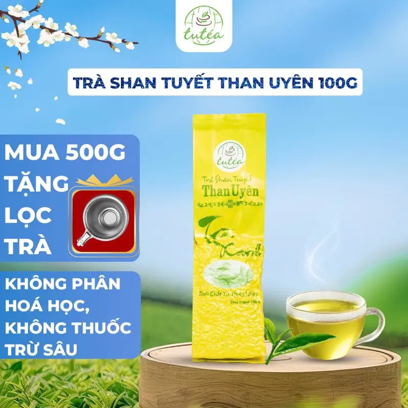 Trà Shan Tuyết Than Uyên Gói Vàng 100g - Đạt Tiêu Chuẩn OCOP 4 Sao chè san tuyết