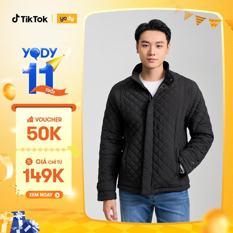 [BẢN MỚI 2025] YODY Áo Phao Nam Trần Trám Nẹp Giấu Khoá Nhẹ Mềm Mại Giữ Ấm Tốt PHM7009