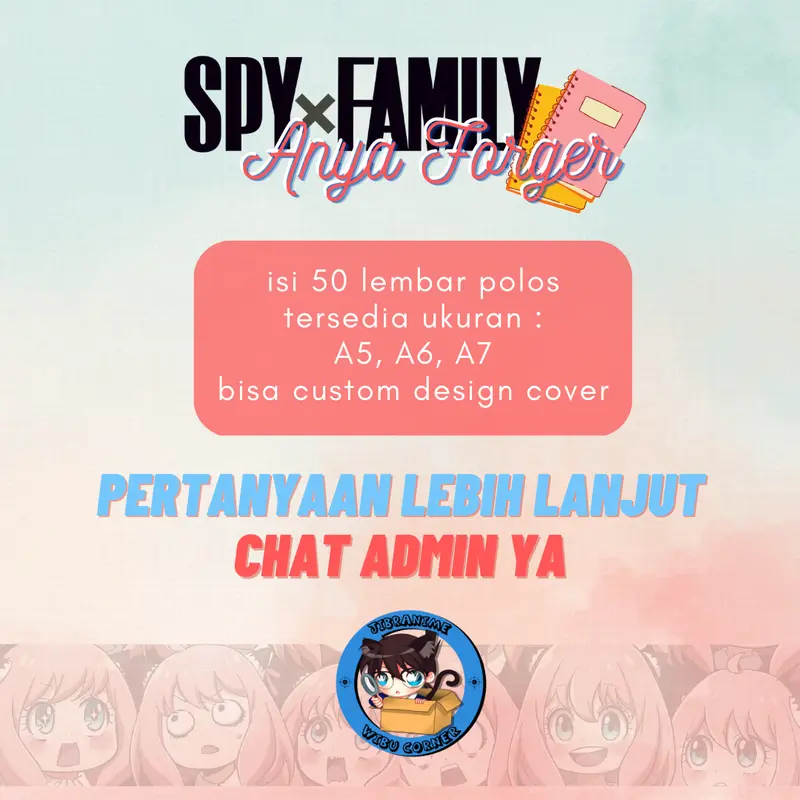 note book spy x family / note book anya forger / buku catatan 2