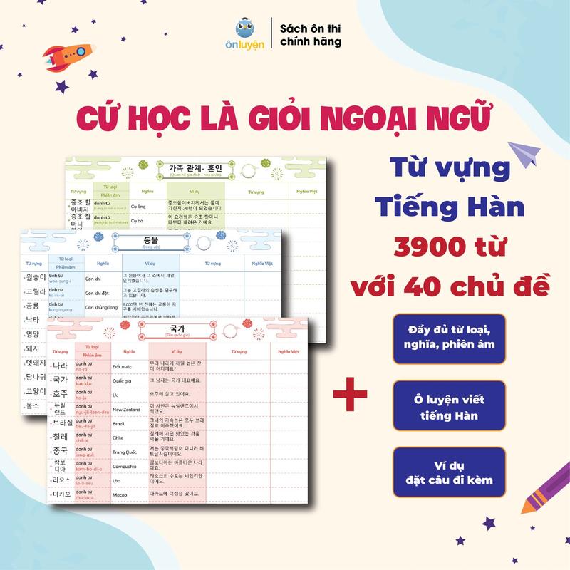 Set Takenote từ vựng TIẾNG HÀN 3900 từ gồm 40 chủ đề thông dụng, dùng học giao tiếp, luyện thi Topik - Nhà sách Ôn luyện