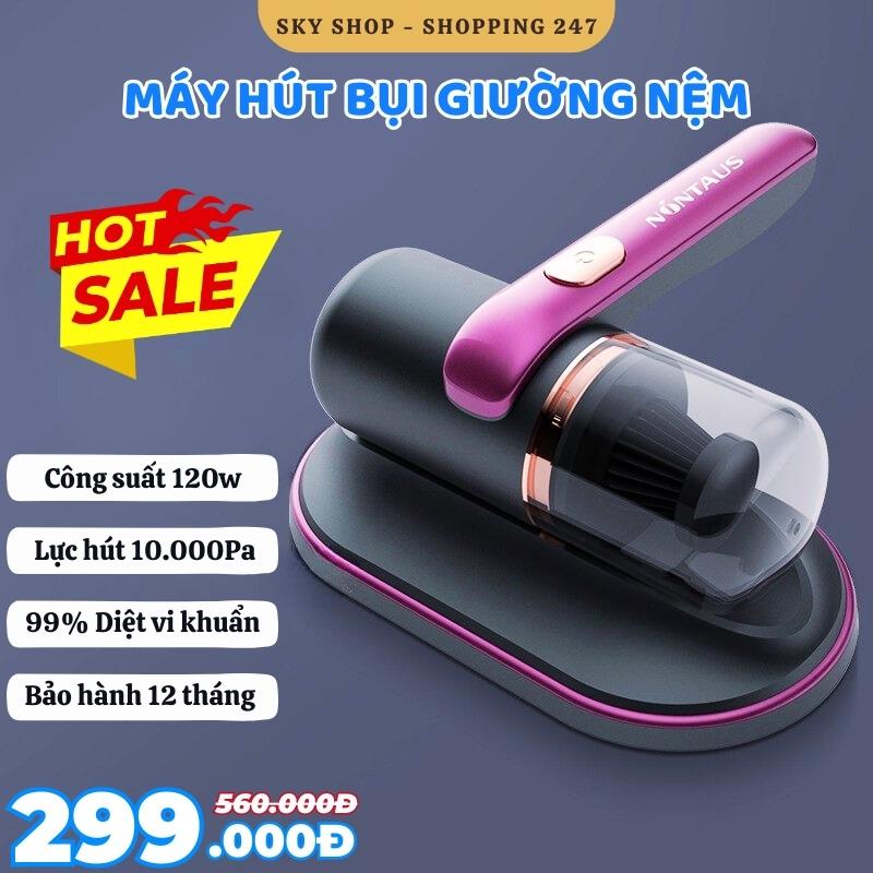 Máy hút bụi giường nệm NONTAUS, Máy hút bụi mini cầm tay diệt khuẩn bằng tia UV, hút bụi sofa, giường nệm, quần áo, Máy hút bụi mini tại nhà