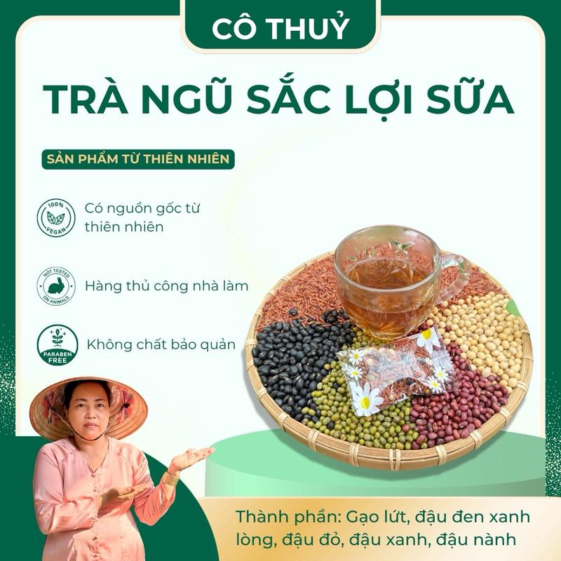  TRÀ LỢI SỮA  - TRÀ NGŨ SẮC GẠO LỨT + 4 LOẠI ĐẬU RANG MỘC 