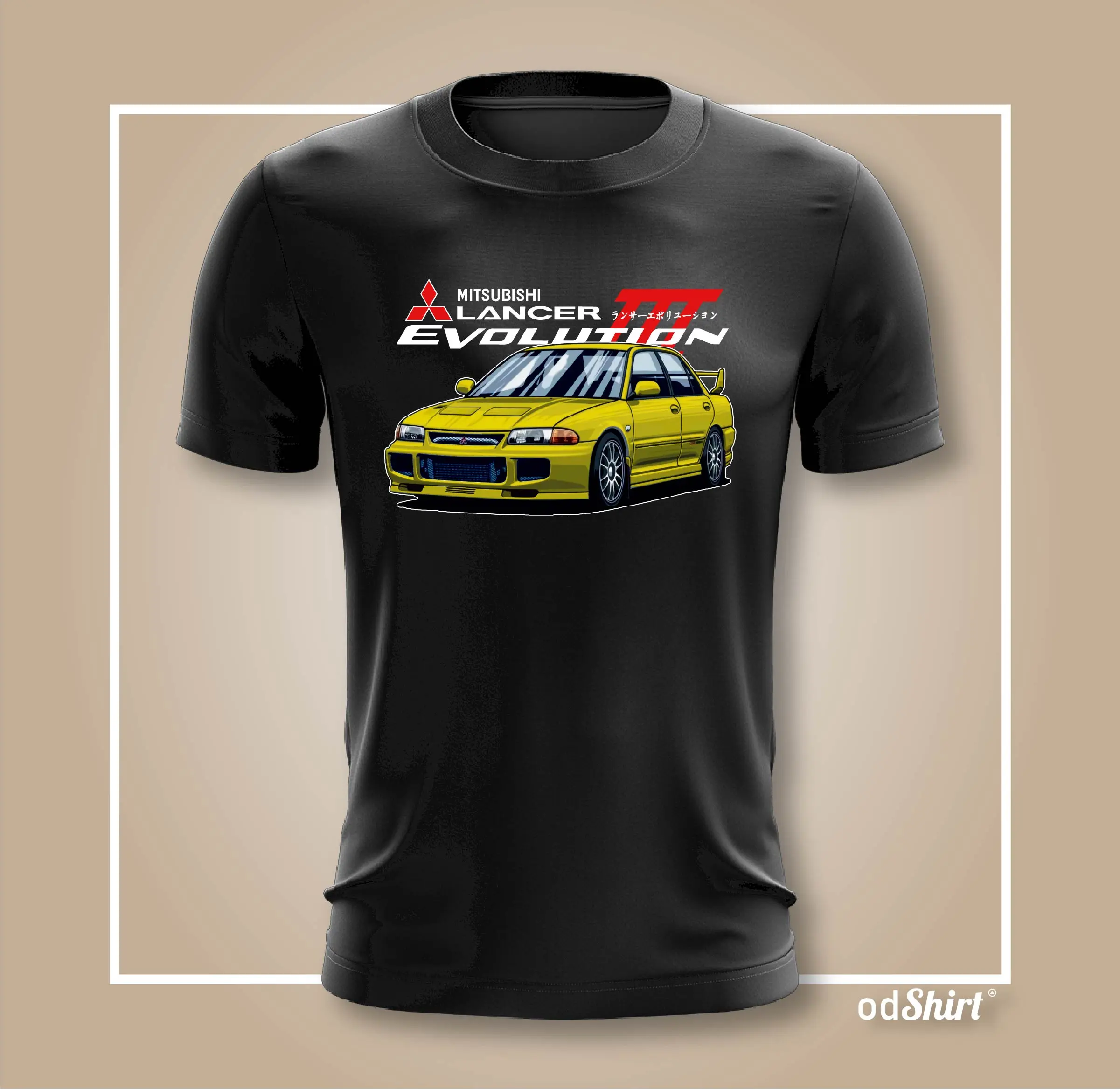 odshirtOS Unisex BAJU EVOLUTION 3 EVO TSHIRT MITSUBISHI MICROFIBER ROUND NECK EVO III