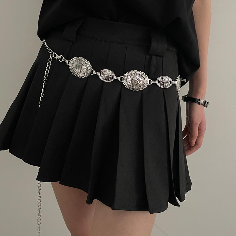 Product Introduction of Vintage waist chain men and women, fashion trends, advanced design, metal belt. 8