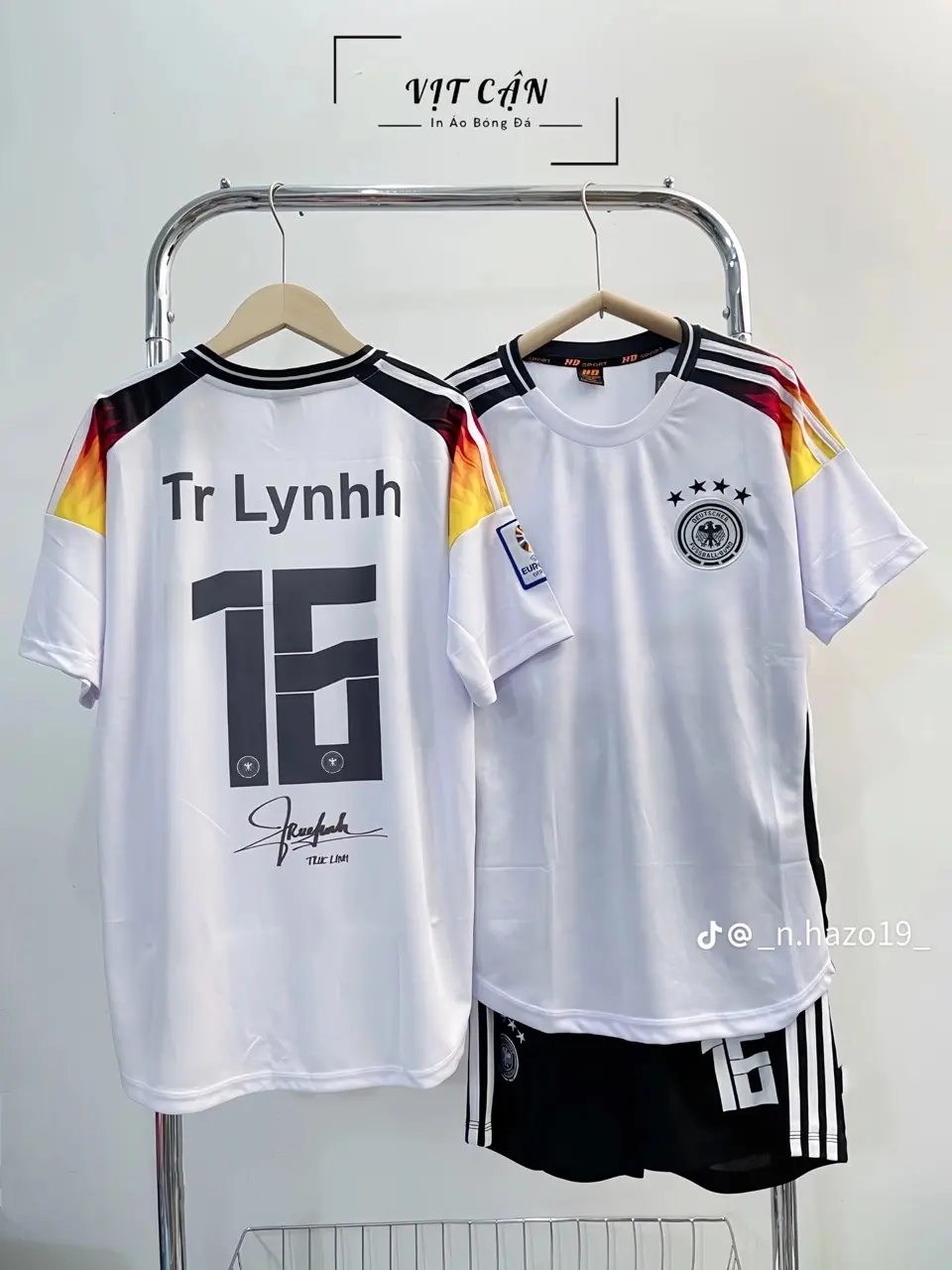 Áo Bóng Đá Trẻ Em ĐỨC TRẮNG EURO 2024 - chất thun lạnh thoáng mát đủ size 8-50kg Kids Sport