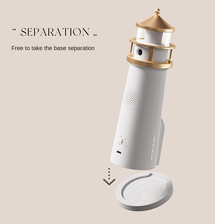 Product Introduction of Moonlight Lighthouse Projection Atmosphere Nightlight Bedroom Bedhead Desk Lamp Living Room Decoration 10
