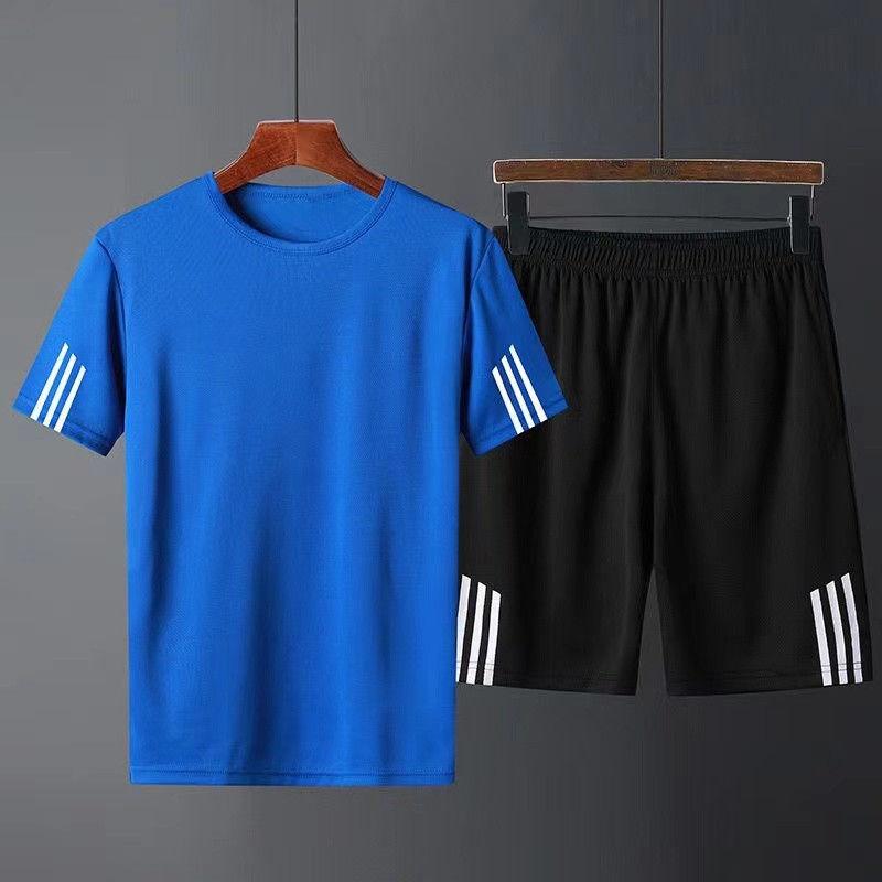Product Introduction of Bộ Đồ Thể Thao Cho Bố Trung Niên, Trang Phục Mùa Hè, Áo Phông ngắn Tay Mỏng Và Thoáng Khí, Quần Đùi Nhanh Khô, Bộ Đồ Hai Mảnh Thường Ngày 9