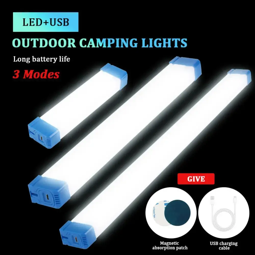 Pitbull Hardware Tube Night Lamp LED Emergency Light Outdoor Magnetic Suspension USB Rechargeable Portable Long Strip Work Light