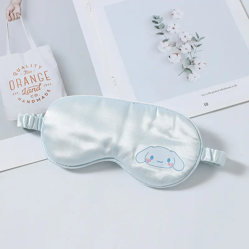 Kính Mắt Vải Lụa, Thiết Kế Hoạt Hình My Melody Dễ Thương, Mềm Mại Và Nhẹ, Chặn Ánh Sáng, Dây Đeo Ngủ, Mặt Nạ Mắt, Món Quà Lý Tưởng Cho Bé Gái Women Bịt Mắt 3