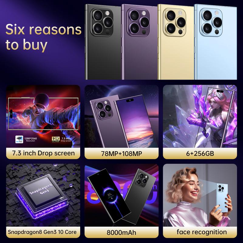 Product Introduction of Smartphone S25 Ultra Real 4G Android 11 built-in pen 7.3 large screen 13 million pixels (16G + 1T) 2