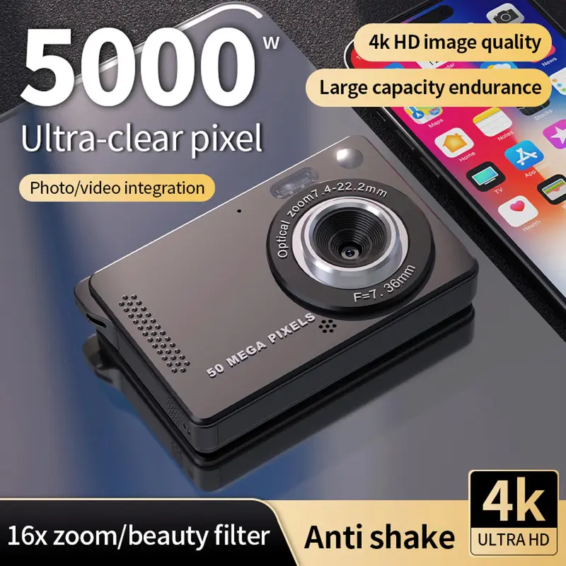 16X Digital Zoom Digital Camera, Auto Focus Vlog Camera, Compact Camera, Shockproof Camera for Home & Outdoor 8