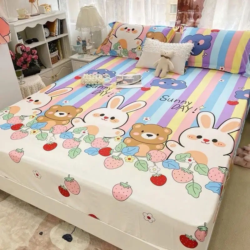 Bộ ga gối 3 món poly coton 1m6x2m và 1m8x2m hàng loại 1 - 1