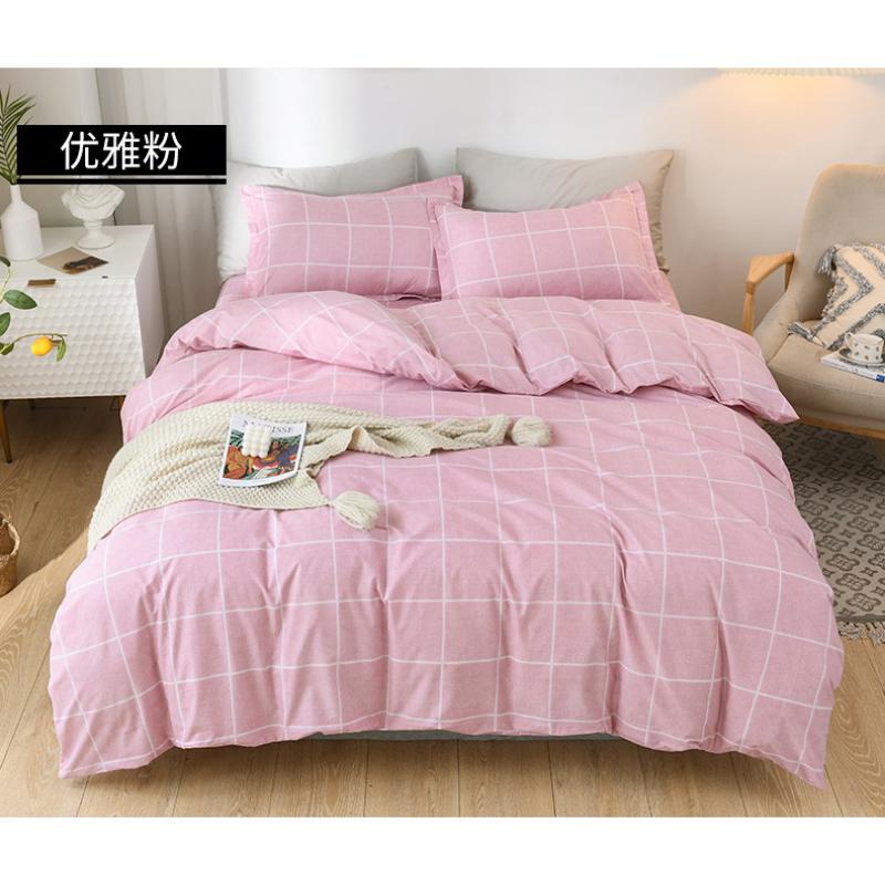 Product Introduction of Bedsheet Three-piece Set, Pillowcase, Quilt Cover, Single Four-piece Set, Student Dormitory Brushed Ins Style Three-piece Set 34