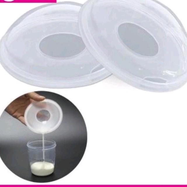 Hộp 2 phiếu hứng sữa silicon có nút đậy tiện lợi cho mẹ Voi