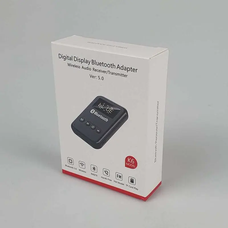 Audio Bluetooth 5.0 Transmitter Receiver Adapter AUX FM - K6 TKXEC 8