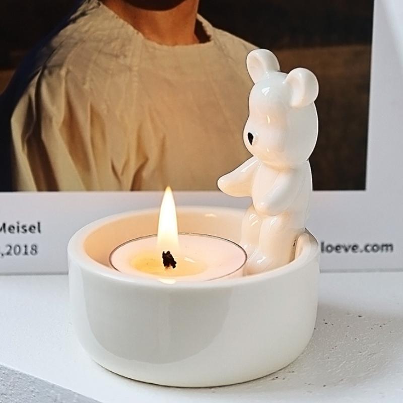 Product Introduction of Ceramic Ghost Candlestick Solid Color Aromatherapy Candle Cute Ghost Beautiful Decoration Halloween Gift Box Ornaments Freshener Perfume 19