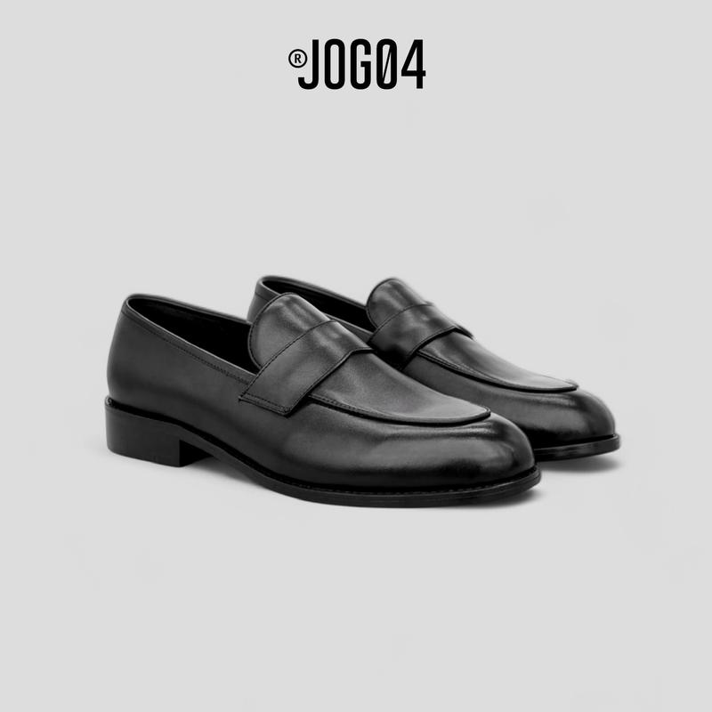Giày Elegant Loafer JOG04 - phiên bản 2025 da bò mộc đế phíp gỗ cao 3cm EL1