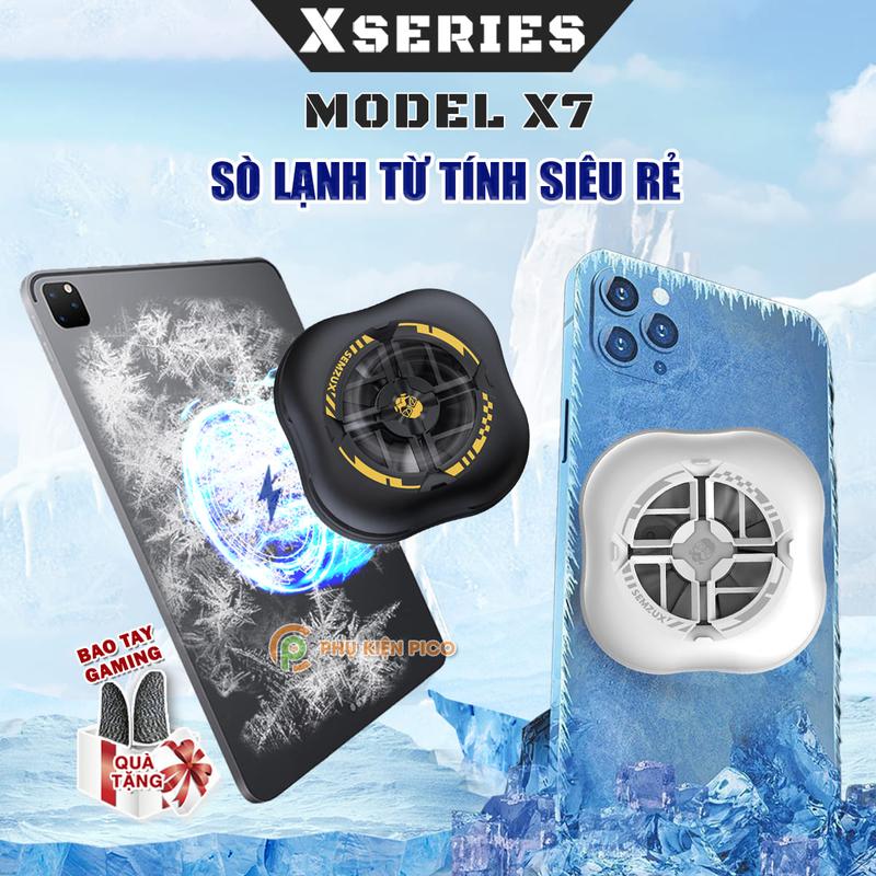 Quạt tản nhiệt điện thoại máy tính bảng X7 sò lạnh từ tính giá rẻ hỗ trợ tăng fps gaming liên quân PUBG FF