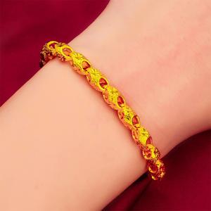 Gelang Tangan untuk Wanita, Emas Pasir Vietnam, Rantai Tanglung Bintang, Gelang Tangan Emas Pasir Bergaya, Berat 13.83g