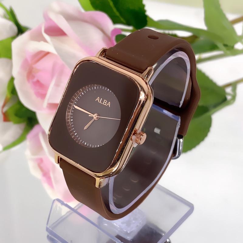 Product Introduction of Jam Tangan Wanita Alba Tali Karet Rubber Korean Fashion 6