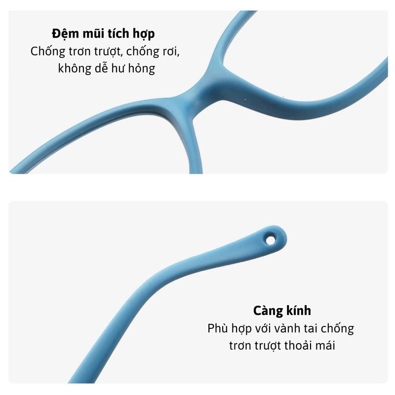 AORON - Kính Trẻ Em Chống Ánh Sáng Xanh, Kính Cho Bé 0 - 2 Tuổi Nhiều Màu Sắc, Gọng Kính TPEE Dẻo Chống Gãy Có Thể Thêm Dây Đeo Chống Tuột Tiện Lợi - AK186 6
