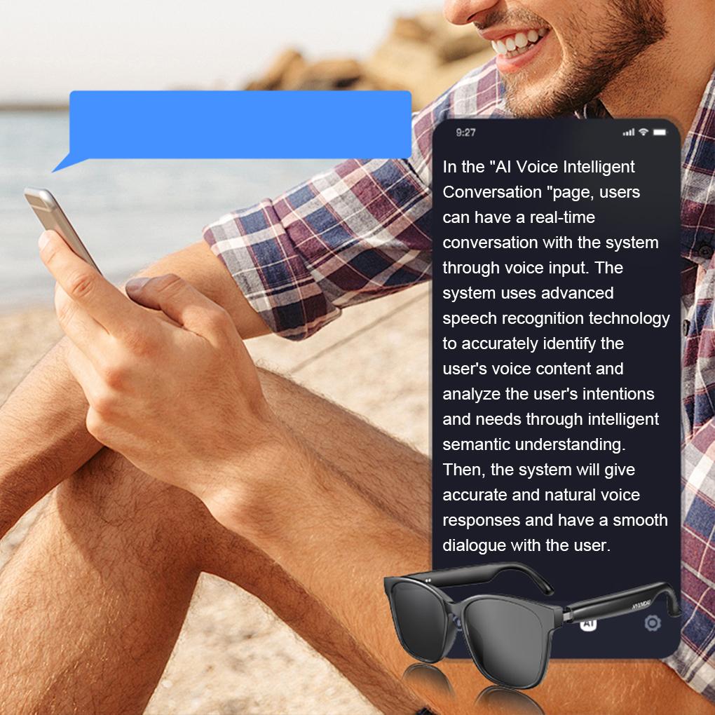 Smart Glasses Translator 144 Languages Real-time Translation  Translation Bluetooth AI Translator Glasses Built-in Mic Speakers - Image 4