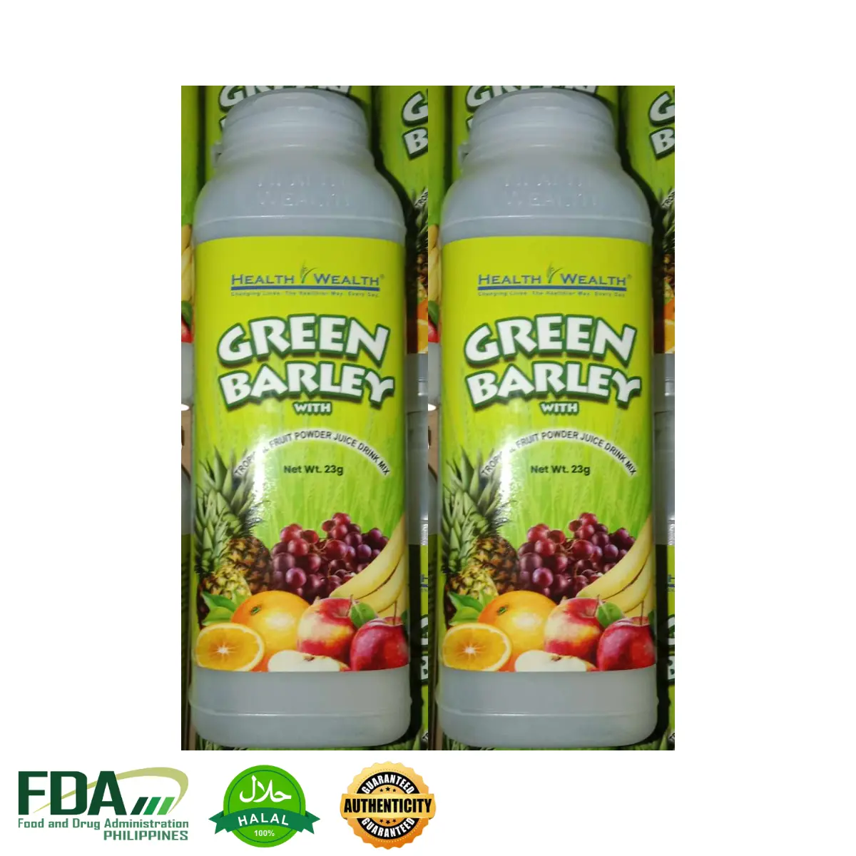 HEALTH WEALTH GREEN BARLEY WITH TROPICAL FRIUT POWDER JUICE DRINK