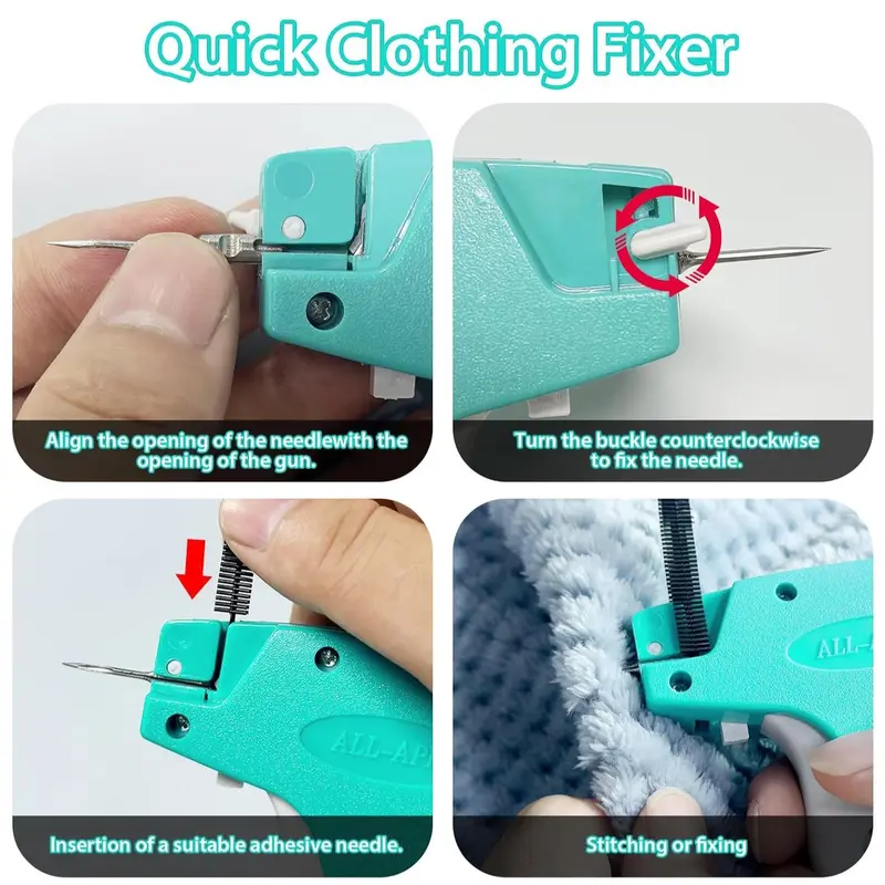 Clothes Sewing Tool Kit, 1 Count Mini Stitch Tagging Gun with Fastener & Needle, Quick Clothing Fixer, Micro Tagging Stitch Tool for Clothing, Halloween Gifts 4