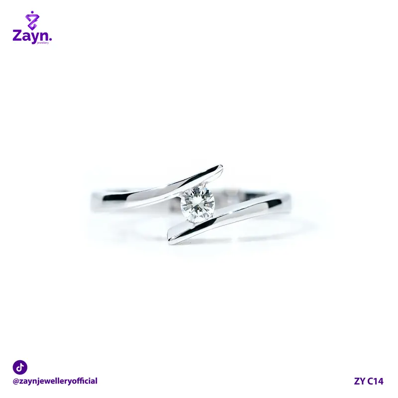 CIncin Permata Wanita Mata Satu  - Zayn Jewellery - Kode ZY C13 Perhiasan Putih 2