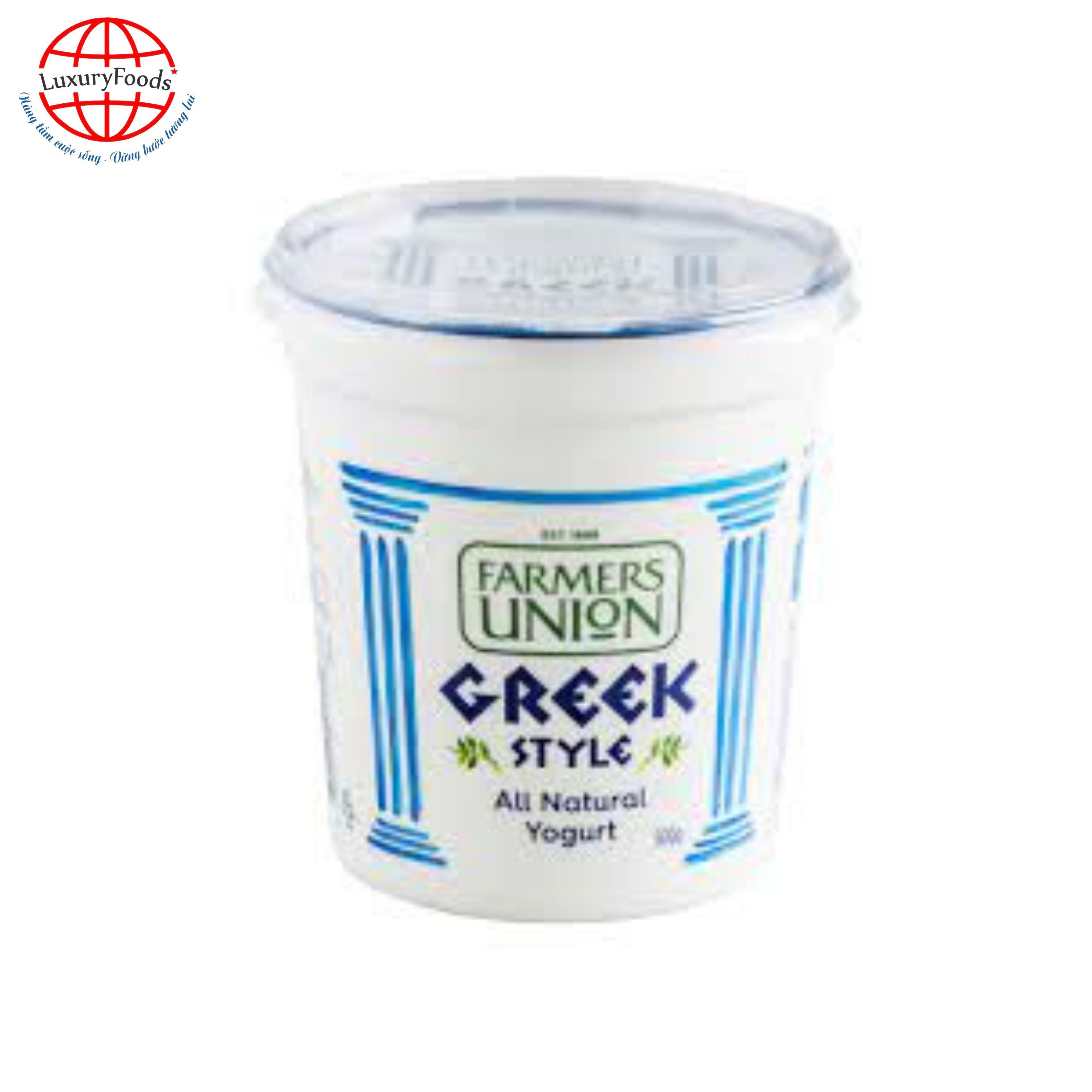 Farmers Union Greek Style Natural Yogurt 500g - Sữa chua 500g 