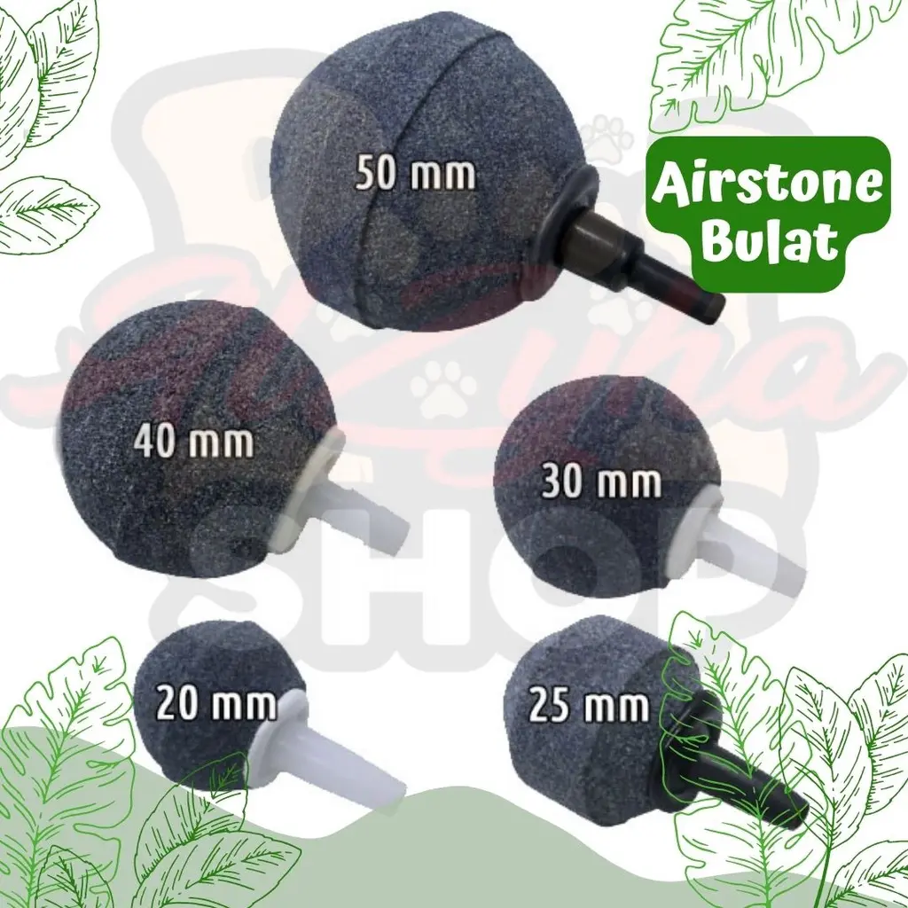 Air Stone Ball Airstone Batu Aerator Bulat 20, 25, 30, 40, 50mm