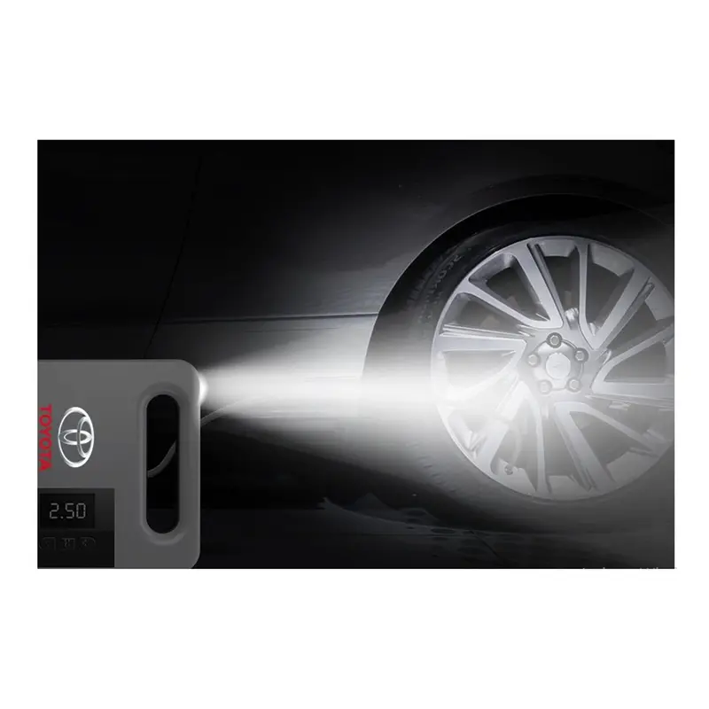 Bơm Lốp Ô Tô 12V-5A Đồng Hồ Điện Tử Tự Ngắt Cao Cấp Công Nghệ Nhật Bản Kích Thước Nhỏ Gọn Dễ Lưu Trữ Dây Cắm 3.2M An Toàn Giao Thông LED Chiếu Sáng 2