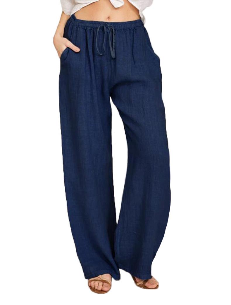 Product Introduction of Rib Flares, Crotchless Pantfashion Women's Clothingfashion Women's Women's New plus Size Loose Cotton Linen Women's Casual Pants Comfort Fabric Womenswear Bottoms Customized Evening Gorgeous Overall 19