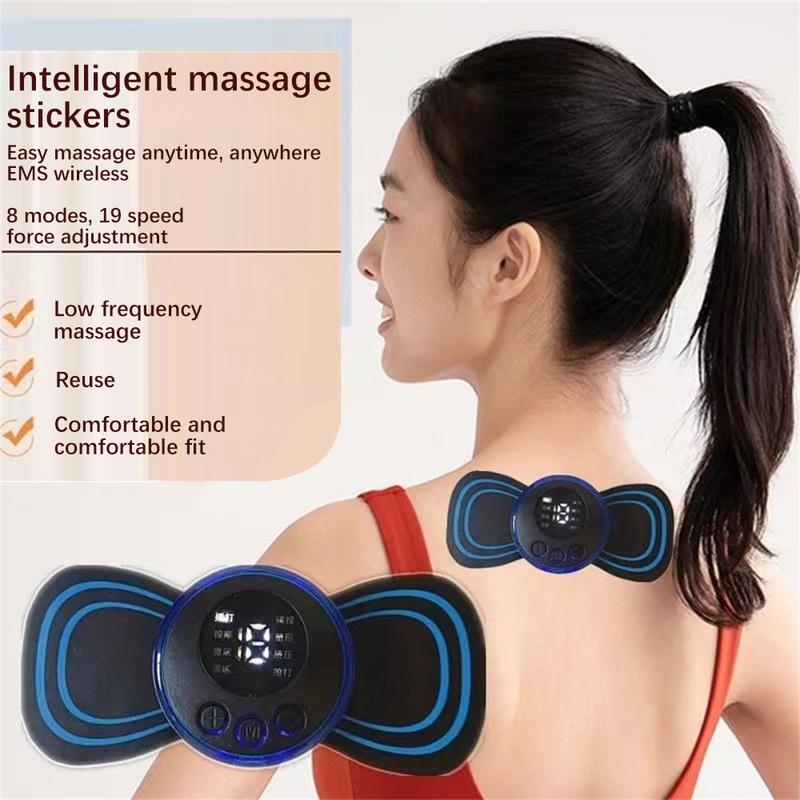 Product Introduction of EMS Pulse Neck Massager Sticker Tens Cervical Massageador Back Masajeador Patch Muscle Stimulator Pain Relief Gel Pads Stretcher 5
