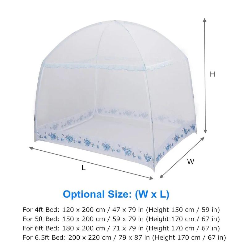 Product Introduction of Three-door Folding Yurt Mosquito Net For Bed Insect Repellent Full Bottom Zipper Double Bed Portable Canopy Camping Net Tents 4