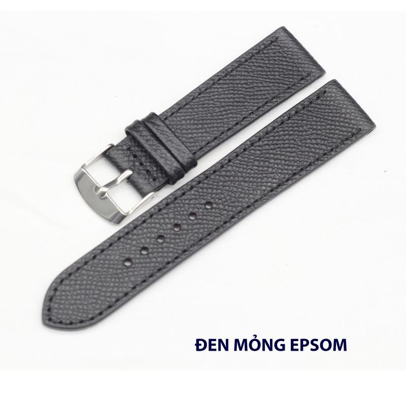 (FOM MỎNG) Dây Da EPSOM Nhiều Màu Nhiều Size, Dây Đồng Hồ da bò Nam Nữ  Kèm Khoá+Chốt+Cây Tháo Dây,BH 6 Tháng dây  đồng hồ dây  da 5