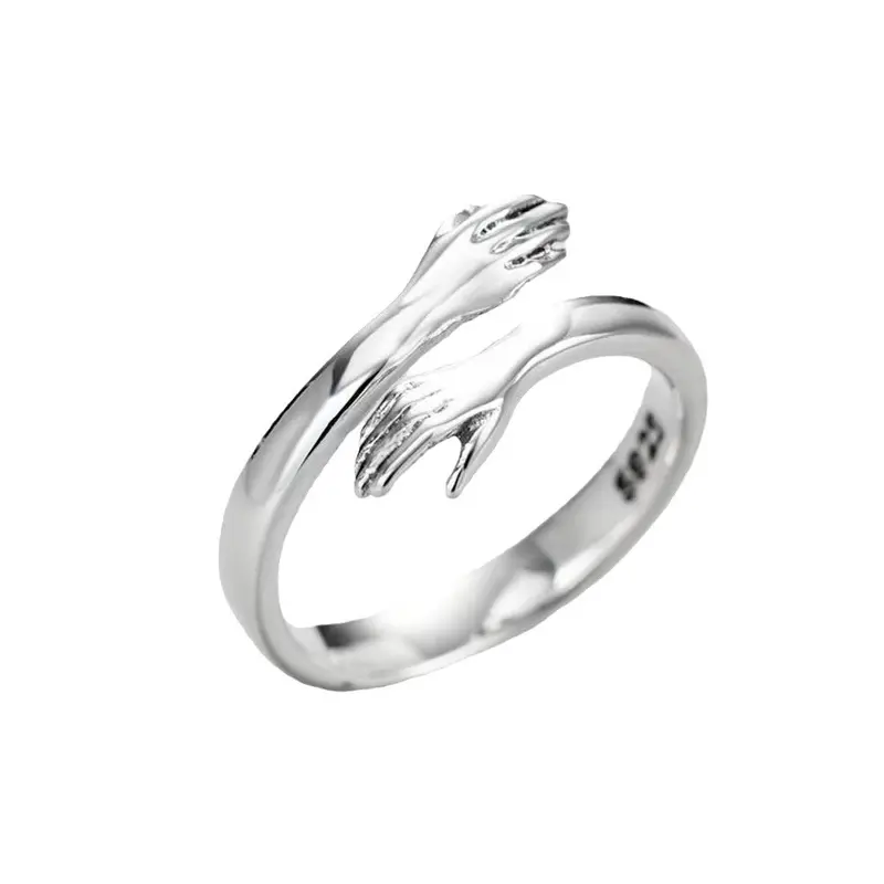 Nhẫn Tay Hở Có Thể Điều Chỉnh Yunjin, Thời Trang Phong Cách Hàn Quốc, Dễ Phối Đồ Thanh Lịch, Nhẫn Ôm Tình Yêu Thích Hợp Cho Các Cặp Đôi, Hàng Nhà Máy Bán Buôn 4