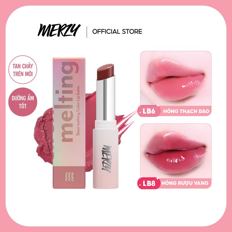 LIVE Son Dưỡng Trang Điểm Có Màu Merzy Siren Melting Color Lip Balm 3g Cosmetic son merzy