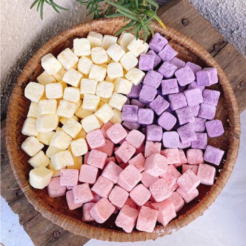  100G Kẹo Sua chua Sấy giòn mix 3 vị Thơm Ngon _ Ăn Vặt Hà Nội 