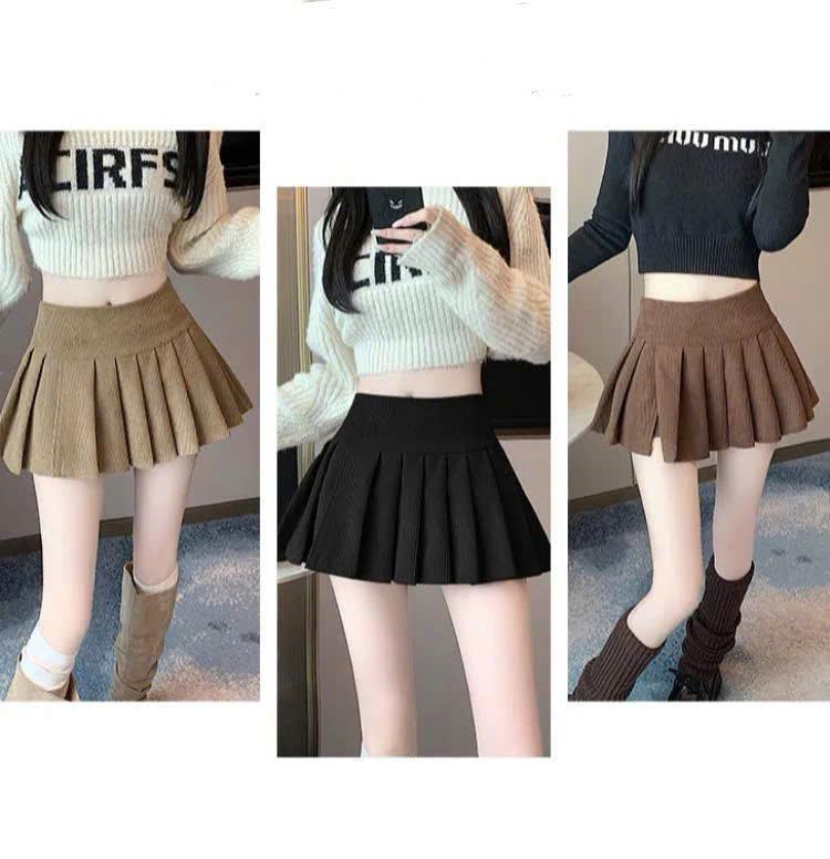 Chân Váy Nhung Tăm Xếp Ly Xẻ Tà Sexy Cá Tính M68 - Quần Suông Nữ Ống Rộng Cạp Cao Clulttes Cao Cấp Hack Dáng Form Xòe Đơn Giản Dễ Phối Đồ Size S M L XL