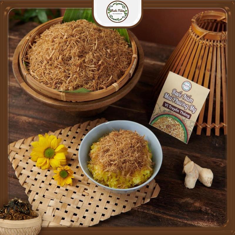 ƯU ĐÃI ĐẶC BIỆT Ruốc Nấm Chay - Chà Bông Nấm Đà Lạt - Vị Truyền Thống - Ruốc Nấm Mai Phương My- 250Gram