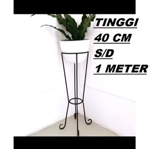 STANDIG POT TINGGI 1 METER/POT BUNGA BESI / Standing Planter Pot Diameter POT 20 CM Rak Tanaman Tabung