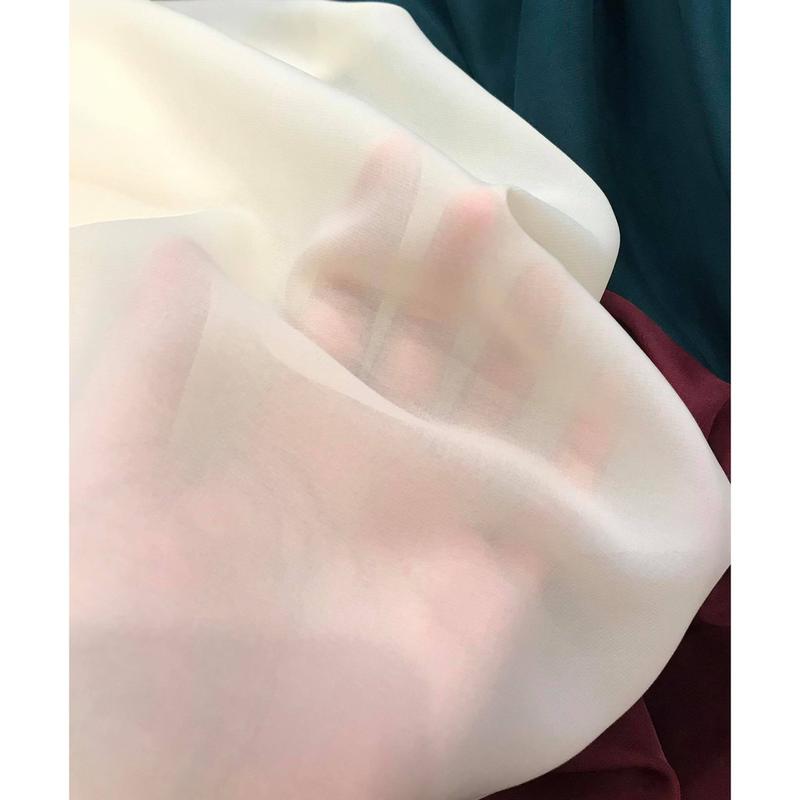 Vải chiffon loại đẹp trơn màu đỏ, vàng, đen 3