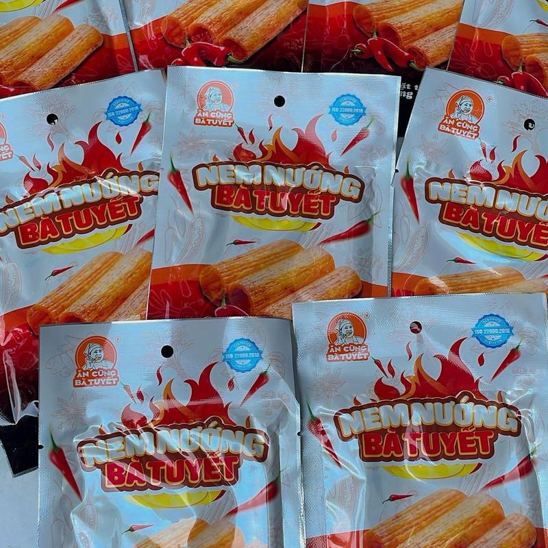 Bịch 30 gói NEM NƯỚNG BÀ TUYẾT Snack Ăn Vặt