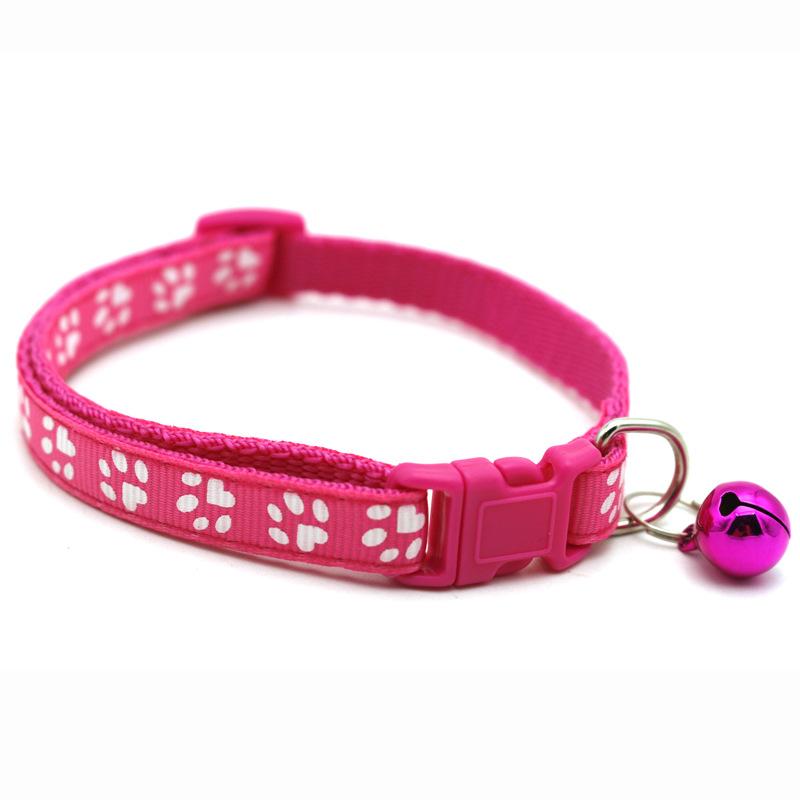Product Introduction of 1R Pet Patch Collar Dog Cat Collar Single Footprints Paw Print Bell 20