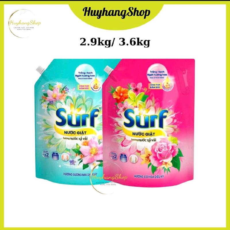  Nước giặt Surf Hương Hoa Cỏ Diệu Kỳ Sương Mai Dịu Mát túi 3.6Kg  2.9kg - Huyhangshop Làm Sạch 