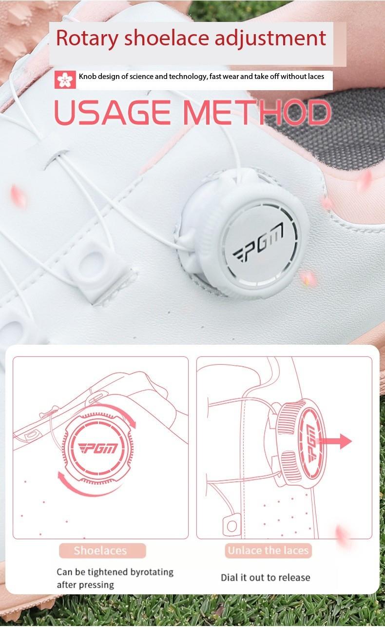 Product Introduction of [PGM] Golf Shoe Women's Summer Waterproof Microfiber Shoes Non-Slip Spike Bottom Sports Golf Women's Shoes Xz348 12