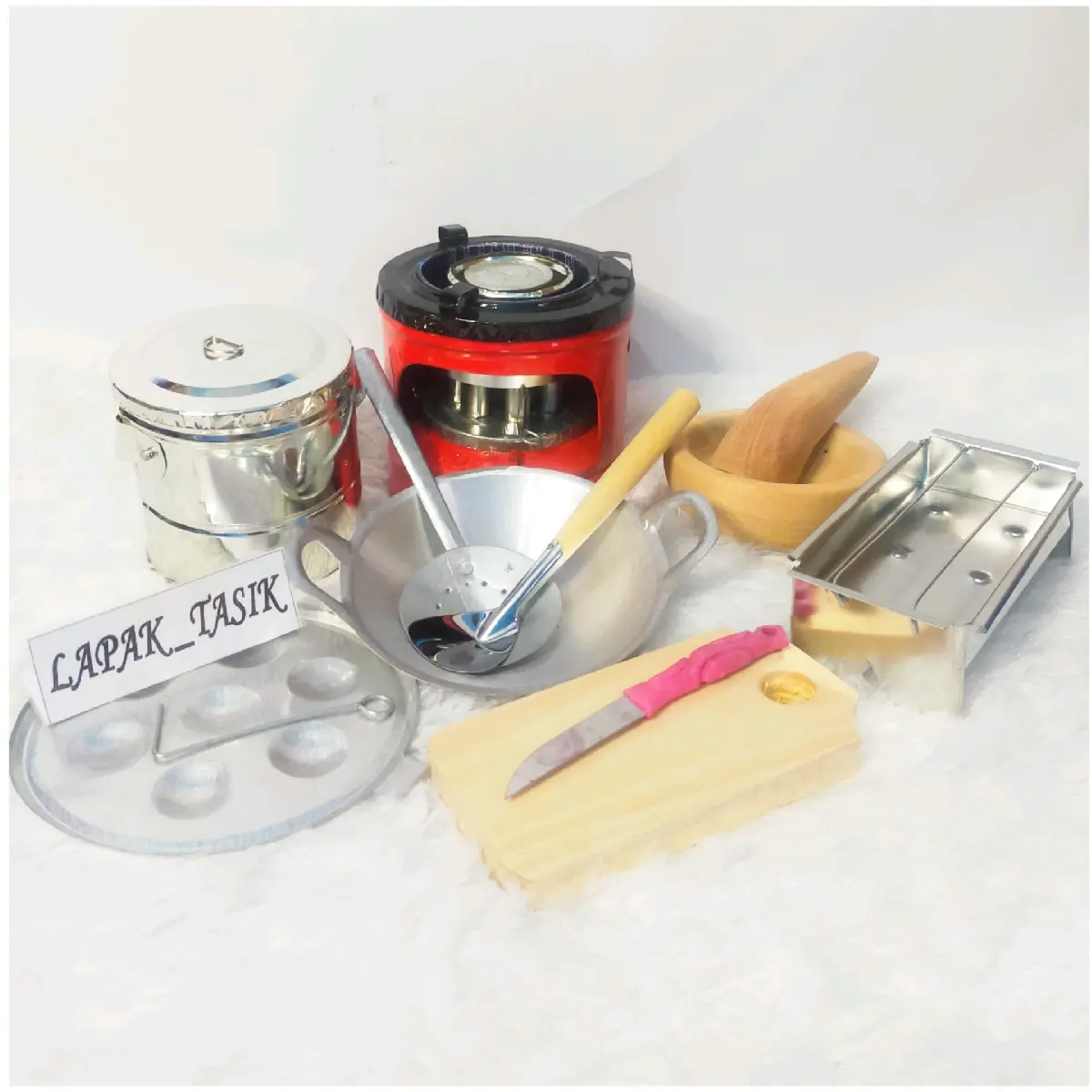 Alat Masak Masakan Anak Kompor Mini Mainan Masak Masakan Anak Paket Bakaran Kayu