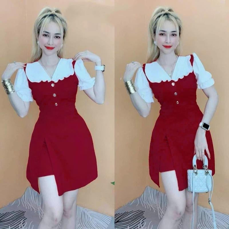 (H9)Set Đầm Phối Voan kèm quần có size đến 74kg chất 2Da mềm mịn Nữ