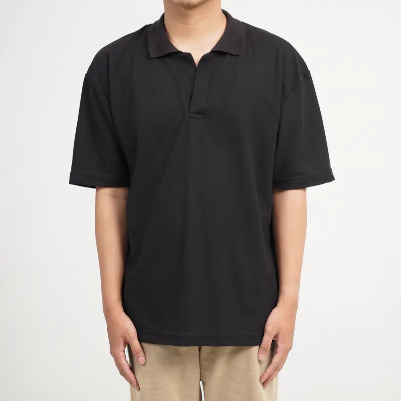 OVERSIZE POLO SHIRT SAMWELLS - BLACK 0